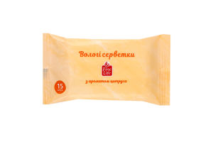 Салфетки влажные универсальные с ароматом цитруса Fine Life 15шт
