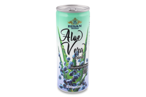 Напій безалкогольний Aloe Vera Blueberry негазований 250мл ж/б Bisan Drinks
