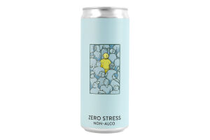 Пиво 0.33л 0.5% світле нефільтроване непастеризоване Zero Stress Varvar з/б