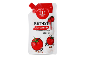 Кетчуп пастеризованный Нежный ТМ "1" д/п 250г
