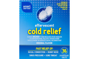 Smart Sense Effervescent Cold Relief Oringal Flavor - 36 CT