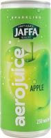 Сок восстановленный газированный осветленный пастеризованный яблочный Aerojuice Jaffa ж/б 250мл