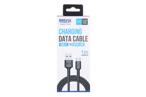 Кабель Brevia USB-MicroUSB black 1м 51100BUMC1
