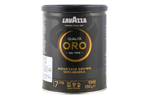 Кофе натуральный жареный молотый Mountain Grown Qualita Oro Lavazza ж/б 250г