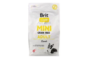 Корм сухий для дорослих собак Lamb Mini Care Brit м/у 2кг