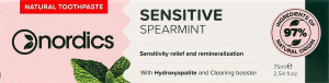 Паста зубна Spearmint Sensitive Cosmos Organic Nordics 75мл