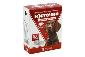 Прикормка для собак минерально-витаминная с пивными дрожжами Косточка Продукт 100шт