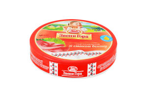 Сир плавлений 45% порційний зі смаком бекону Звени Гора к/у 8х17.5г