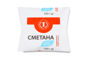 Сметана 15% ТМ "1" м/у 350г