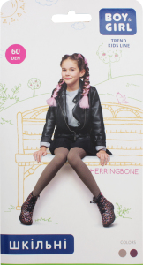 Колготи дитячі Boy&Girl Herringbone 60den 140-146 cappuccino