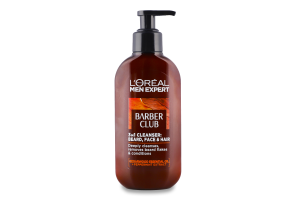 Шампунь для очищення волосся, бороди та шкіри обличчя Barber Club Men Expert L'Oreal 200мл