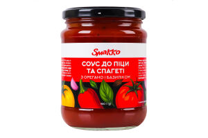 Соус з орегано і базиліком До піци та спагетті Smakko с/б 460г