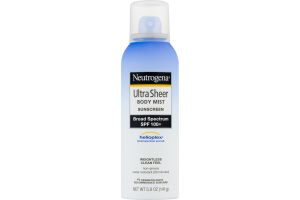 Neutrogena Ultra Sheer Body Mist Sunscreen Broad Spectrum SPF 100+