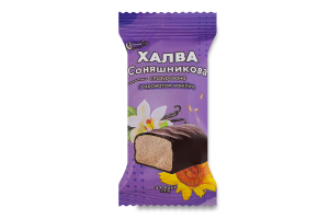 Халва соняшникова глазурована з ароматом ваніліну Caramel м/у 37.5г
