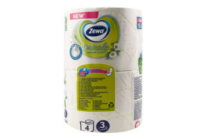 Папір туалетний 3-х шаровий Ромашка Deluxe 4шт