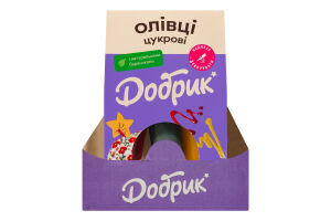 Декорации кондитерские с натуральными красителями Карандаши сахарные Добрик к/у 3х20г