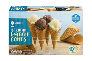 SE Grocers Ice Cream Waffle Cones - 12 CT