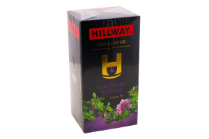 Чай черный байховый мелкий с чабрецом Country thyme Exclusive Hillway к/у 25х1.5г