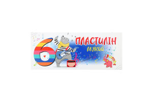 Пластилін Jumbі 6 кольорів КТ230601
