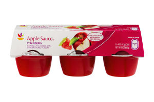 Ahold Apple Sauce Strawberry - 6 CT