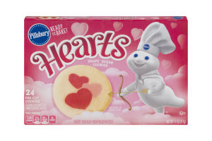 Pillsbury Ready To Bake! Hearts Shape Sugar Cookies - 24 CT