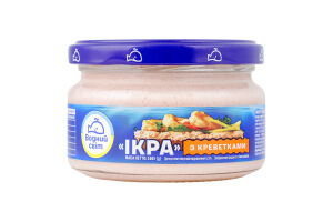Продукт с икрой океанической рыбы и креветками пастеризованный Икра Водний світ с/б 160г