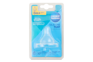 Соска EasyStart силіконова до пляшечок з широким отвором міні Canpol babies