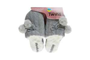 Тапочки комнатные домашние женские с вишивкой/помпон Twins №8022 36-40