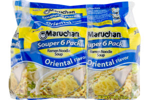 Maruchan Souper 6 Pack Oriental Flavor Ramen Noodle Soup - 6 PK