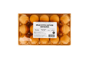 Яйця курячі харчові оброблені ТОВ Овостар п/у 15шт
