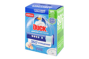 Очищувач унітаза гелевий в дозаторі Морська свіжість Диски чистоти Duck 36мл