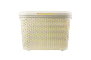 Кошик 30л молочний з кришкою Diomedea