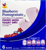 Ahold Frozen Greek Yogurt Bars Blueberry Pomegranate - 6 CT