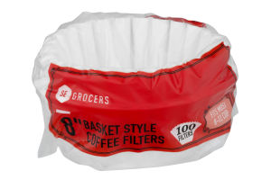 SE Grocers 8" Basket Style Coffee Filters - 100 CT