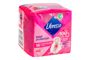 Прокладки гігієнічні Total protection Ultra regular+ Libresse 14шт