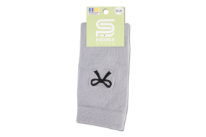 Гольфи дитяч Premier socks з вишитим бантиком р.20-22 св сірі арт.5196