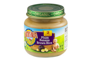 Earth's Best Organic Stage 2 Plum Banana Brown Rice