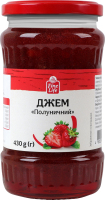 Джем стерилізований Полуничний Fine Life с/б 430г
