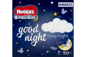 Huggies OverNites Diapers Disney Size 5 - 50 CT
