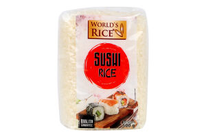 Рис круглозернистий для суши Sushi Rice World`s Rice м/у 500г