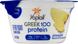 Yoplait Greek 100 Protein Fat Free Yogurt Pineapple