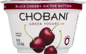 Chobani Greek Fruit on Bottom Non-Fat Yogurt Black Cherry - 12 CT