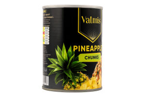 Ананас шматочки в сиропі 565г ж/б з ключем Valmis