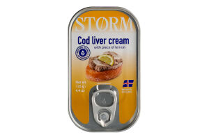 Крем Storm з печінки тріски зі скибочкою лимона