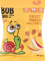 Снек фруктовий для дітей від 12міс Multifruit Baby Bob Snail м/у 40г