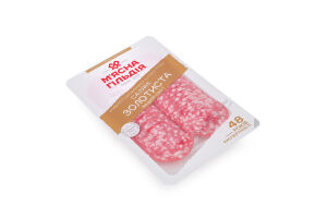 Колбаса нарезка из мяса птицы Салями Золотистая М'ясна Гільдія в/с с/к лоток 0.075кг