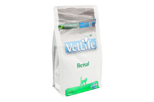 Корм д/котів Vet Life Renal д/підтримки функції нирок сухий 400г Farmina