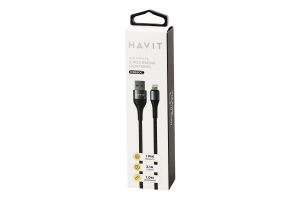 Кабель Lightning 2,1A чорний 1м Havit