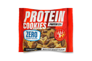 Печенье сдобное песочно-отсадное с кусочками глазури и подсластителями Protein cookies Truff Royal м/у 45г
