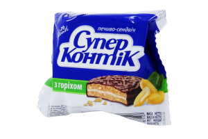 Печенье-сэндвич с орехом Супер-Контик Кonti м/у 50г